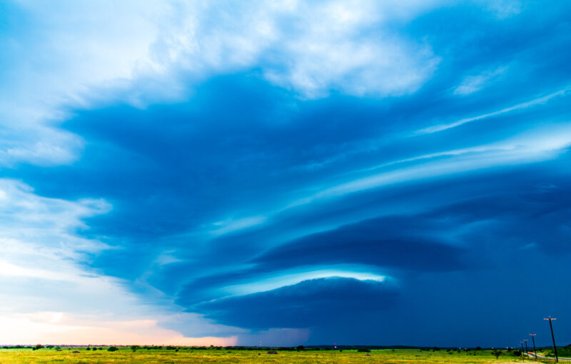 A very photogenic May storm near Jacksboro, TX on May 6, 2012