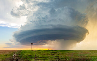 Sculpted supercell in Hodgeman County, Kansas on June 3, 2015. This storm had beautiful banding along its meso.