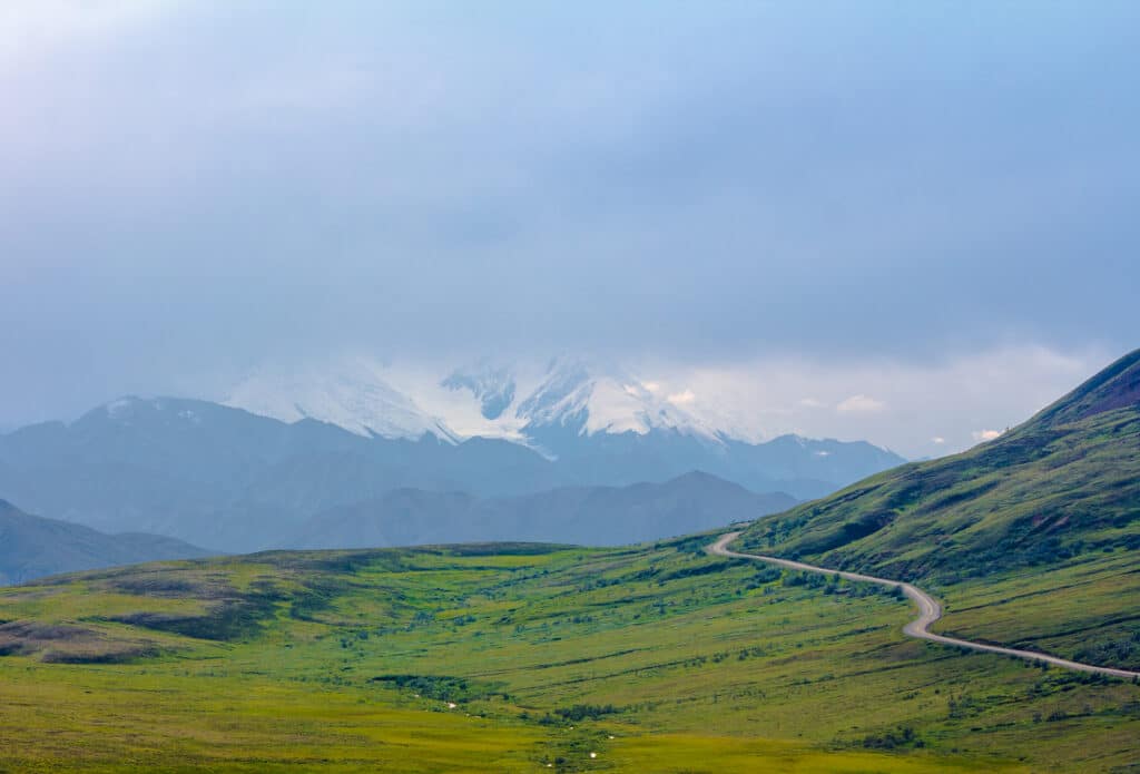 We got a partial view of Denali