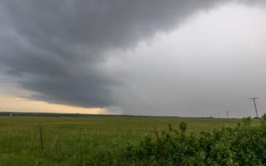 Supercell near Leon east of Wichita in Kansas in May 2022