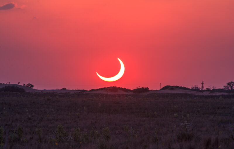 Crescent Sun Setting