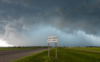 A storm over Chickasha, OK on May 13, 2023