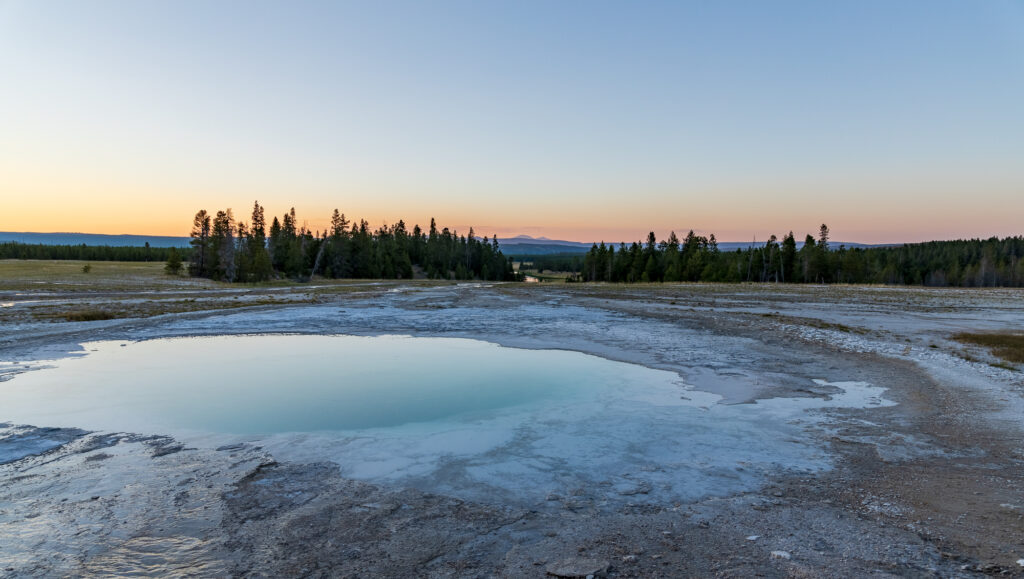 Sunset over the Opal Pool