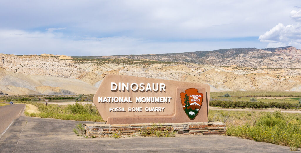 Dinosaur National Monument Sign